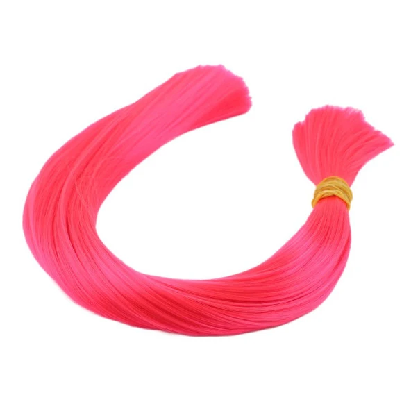 Neon Pembe Renkli Sentetik Boğum Saç - 1Kg SBS-PINK-PM-14X