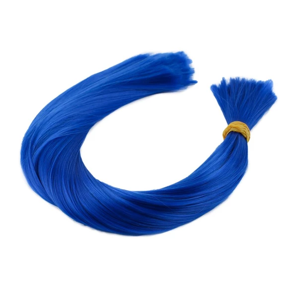 Koyu Mavi Renkli Sentetik Boğum Saç - 1Kg SBS-BLUE-PM-14X