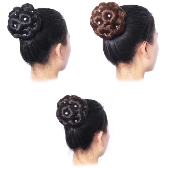 Taşlı Topuz Toka - Kahverengi TT-TASLI-4-PM-14X - Resim 3