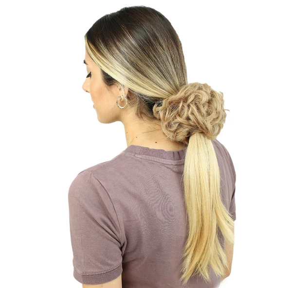 Yoğun Saçlı Lastikli Topuz Toka - Balköpüğü B-ST-24-PM-14X ürün görseli 1