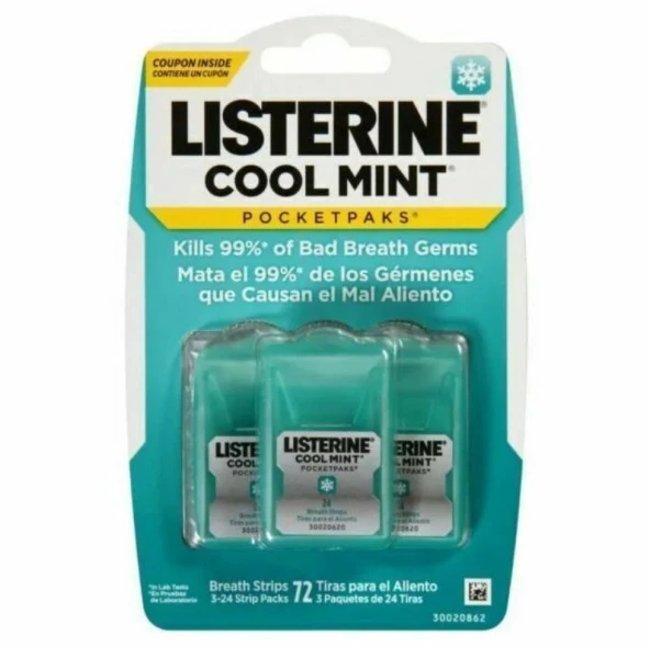 Listerine Cool Mint 72'li Strip Nefes Tazeleyici ürün görseli 1