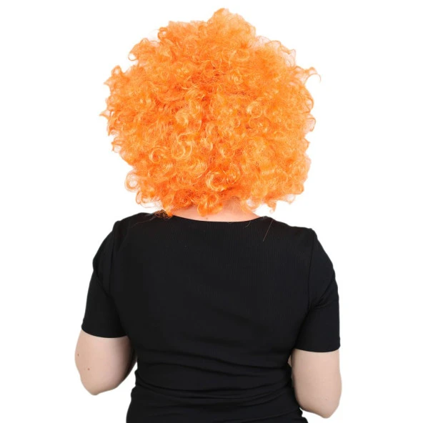 Animasyon Parti Ve Palyaço Peruğu - Turuncu ANPP-T-PM-14X - Resim 4