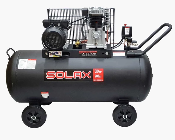 Solax BAL-0.25/8-200 Tekerlekli Hava Kompresörü 200 Litre