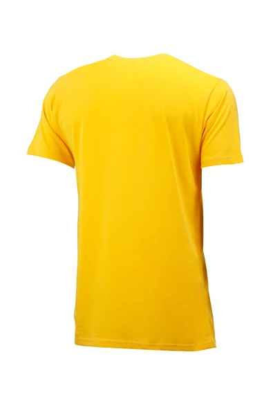 Erkek Bisiklet Yaka Mevsimlik Adventure Baskılı Standart Fit Sarı T-Shirt - 4