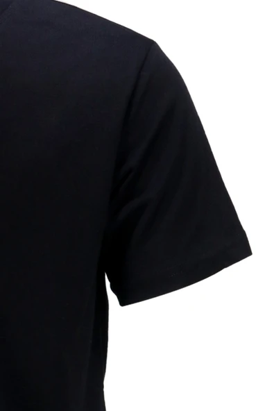 Erkek Bisiklet Yaka Mevsimlik Adventure Baskılı Standart Fit Siyah T-Shirt - Resim 3