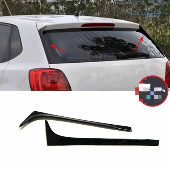 Volkswagen polo spoiler çıtası 2011-2018 parlak siyah ürün görseli 1