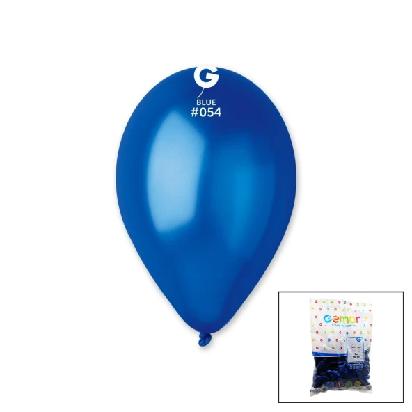 GM-110-36-54 METALİK - MAVİ BALON 11'' - 28CM - 100 PARÇA