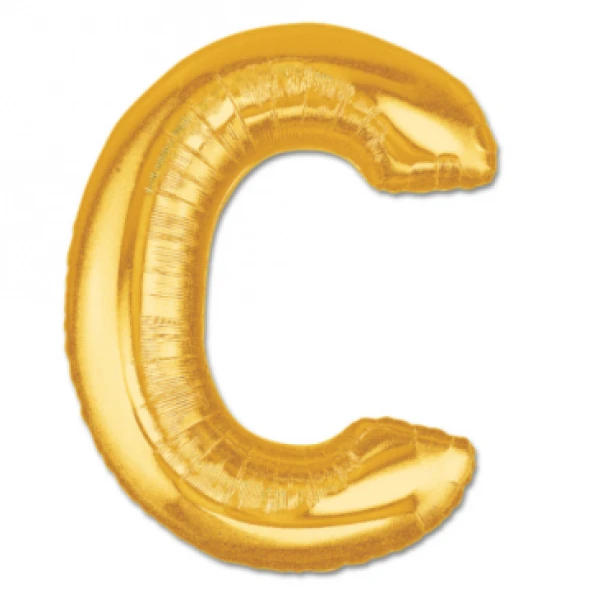 C Harf o Balon Altın Renk  40 inç