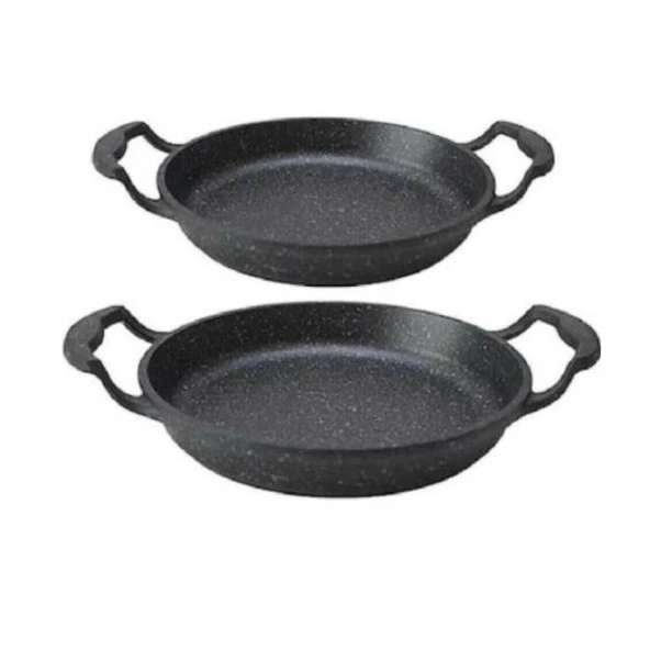 Eda Cookware Granit Döküm 2 li Kapaksız 16-20 Cm Sahan Seti