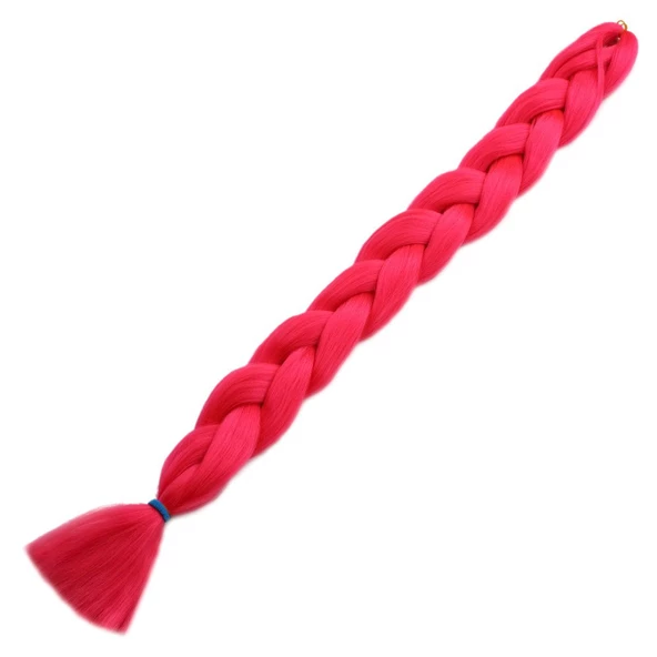 Afrika Örgüsü Ve Rasta İçin Sentetik Saç - Koyu Pembe PInk-PM-14X - 3