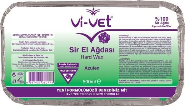 Vivet Sir Ağda Azulen Kalıp Ağda 500 Ml