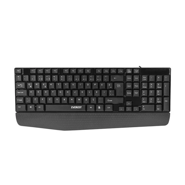 Everest KB-951U Klavye, Bilek Destekli, USB Q Tr.