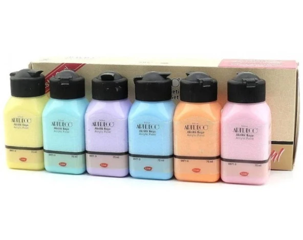 Artdeco Akrilik Boya Seti Pastel Renkler 75Ml 6Lı