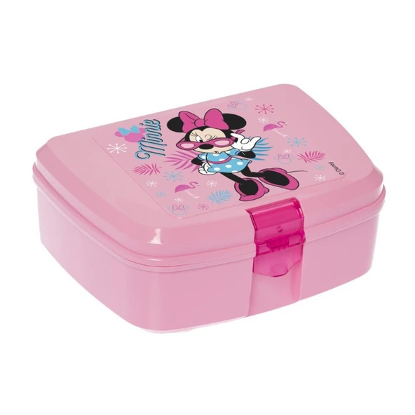 LİSANSLI GÖZLÜKLÜ MİNNİE MOUSE BESLENME KUTUSU PEMBE