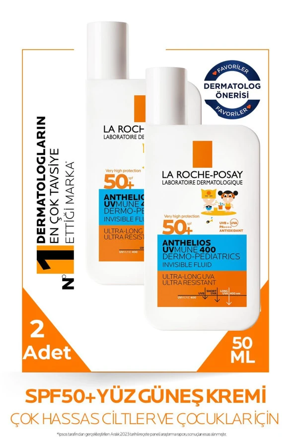 La Roche Posay Anthelios Dermo Pediatric Invisible Fluid SPF50+ 50 ml 2 Adet