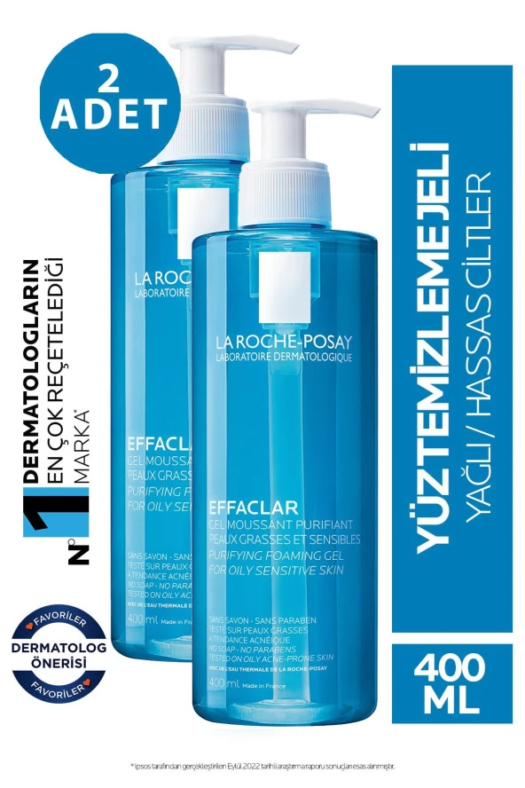 La Roche Posay Effaclar Gel 400 ml 2 Adet