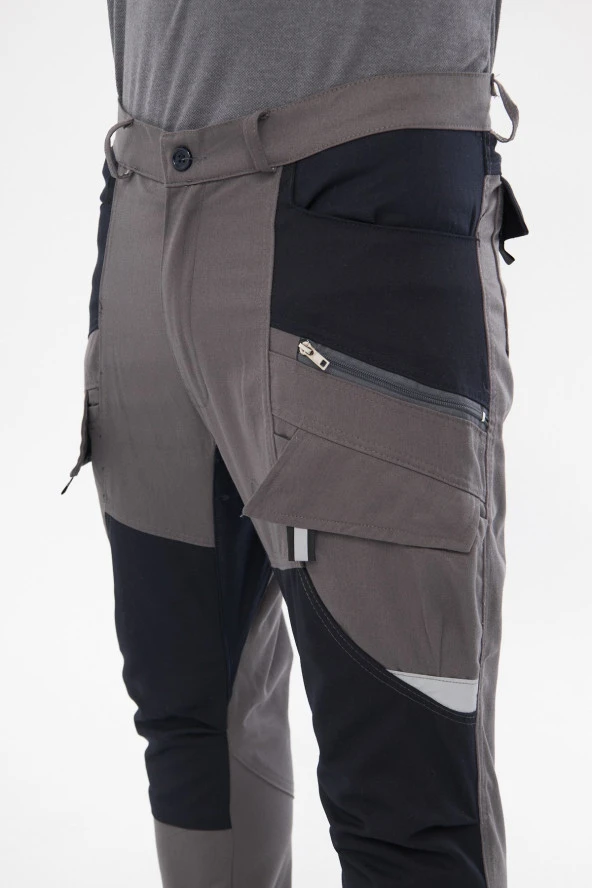 Orange Safety Harman Atak Pantolon Reflektörlü Singapore Gri İş Pantolonu - Resim 8