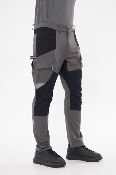 Orange Safety Harman Atak Pantolon Reflektörlü Lisbon Gri İş Pantolonu - Resim 3