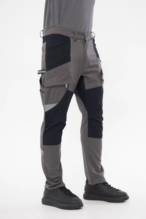 Orange Safety Harman Atak Pantolon Reflektörlü Moscow Gri İş Pantolonu - 3