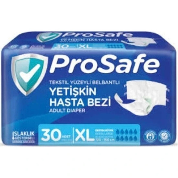 Prosafe Hasta Bezi Belbantlı(Cırtlı) 30'Lu Xl