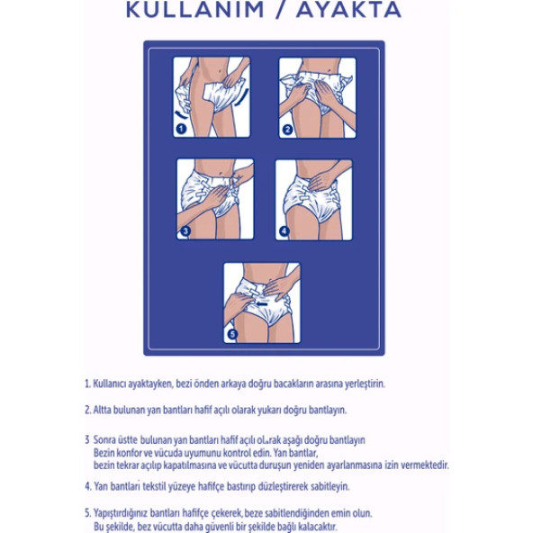 Moly Bel Bantlı Hasta Bezi Large 60'lı - 2