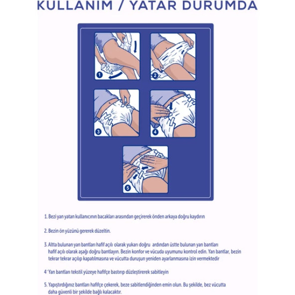 Moly Bel Bantlı Hasta Bezi Large 60'lı - 3