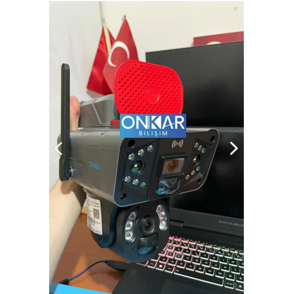 O-KAM 3915-S 6MP Sirenli Çift Lens 4G Sim Kartlı Güneş Enerjili Güvenlik Kamerası