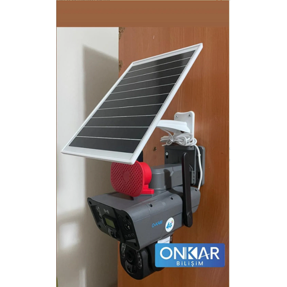 O-KAM 3915-S 6MP Sirenli Çift Lens 4G Sim Kartlı Güneş Enerjili Güvenlik Kamerası - 2