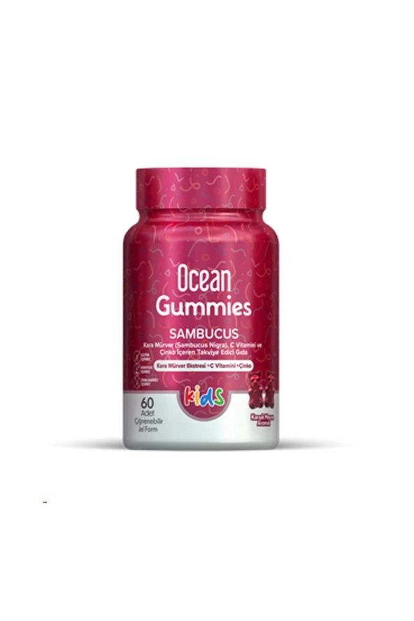 Ocean Gummies Sambucus 60 Adet Çiğnenebilir Jel Form