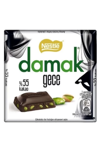 Damak Kare Çikolata Gece 60G x 6 Lı