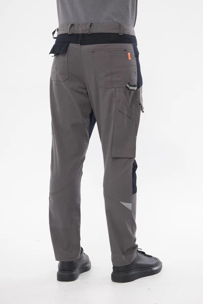 Orange Safety Harman Atak Pantolon Reflektörlü Tokyo Gri İş Pantolonu - 4