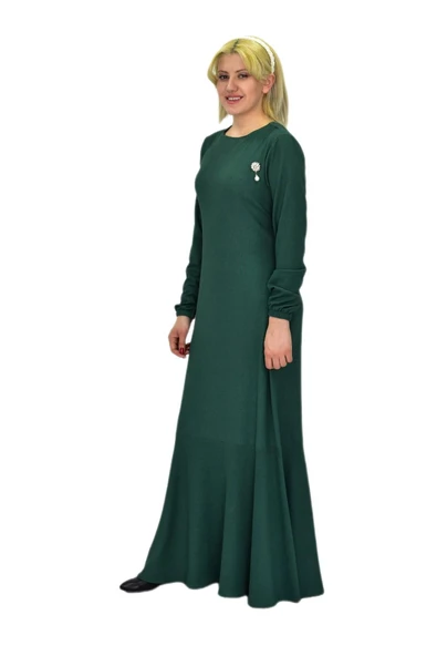 Kadın Bürümcük Uzun Kol Elbise BGL-ST03723 - Resim 10