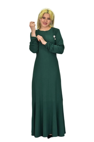 Kadın Bürümcük Uzun Kol Elbise BGL-ST03723 - Resim 5