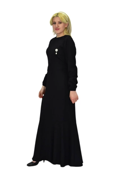 Kadın Bürümcük Uzun Kol Elbise BGL-ST03723 - Resim 12