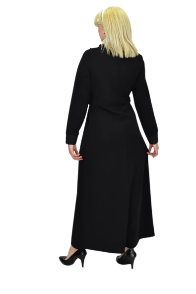 Kadın Siyah Kapitone Elbise BGL-ST03516 - Resim 6
