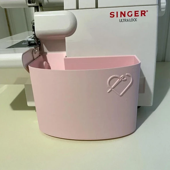 Singer Overlok Makinası Çöp Kutusu XL Pembe - 2