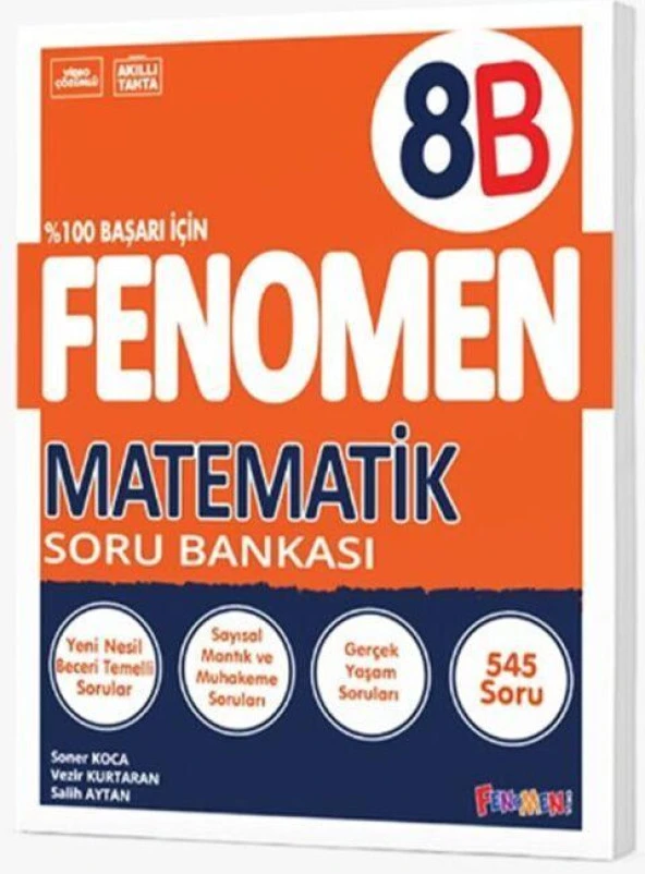 8. Sınıf LGS Fenomen Matematik B Soru Bankası Fenomen Okul Yayınları