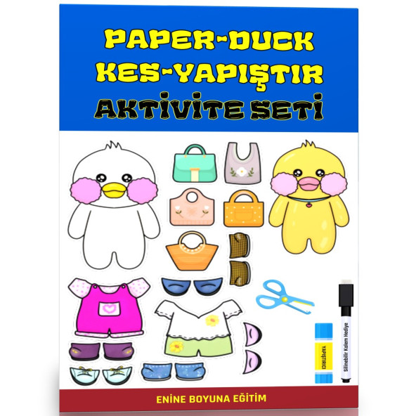 Paper-Duck (Papır Dak) KES-YAPIŞTIR Aktivite Seti