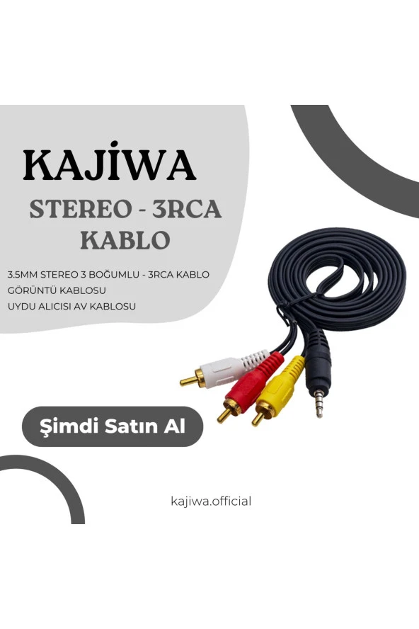 GÖRÜNTÜ KABLOSU STEREO - 3RCA TOS KABLO