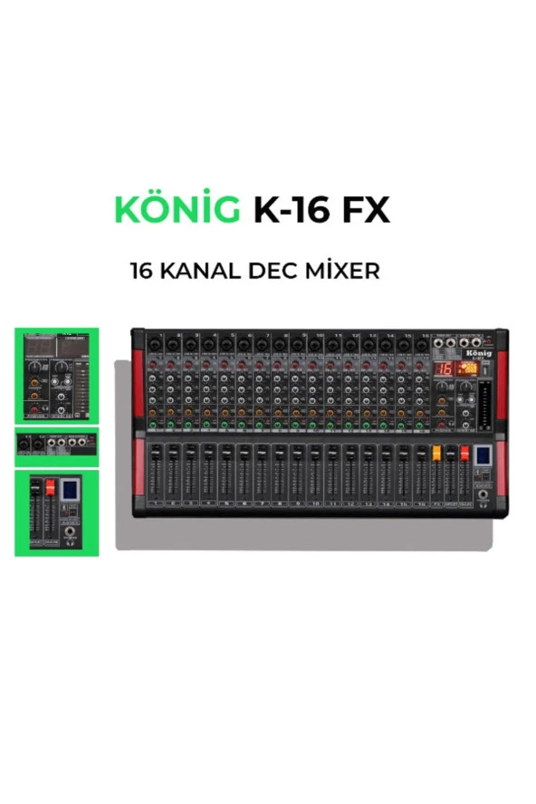 K-16fx 16 Kanal Dec Mixer