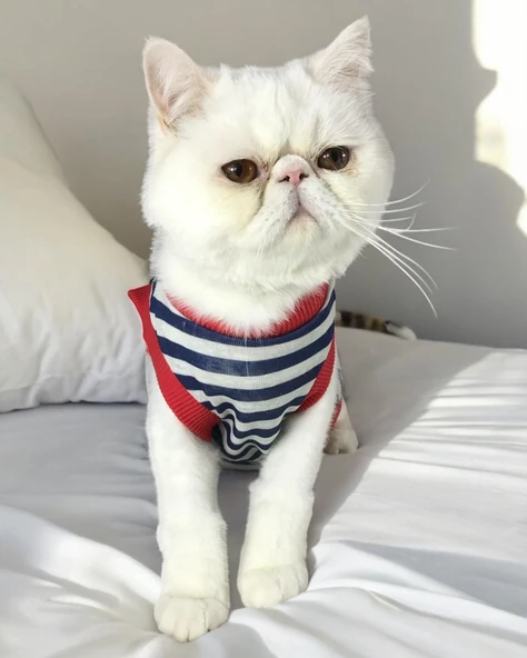 Nautical Summer Atlet Kedi Kıyafeti Kedi Elbisesi