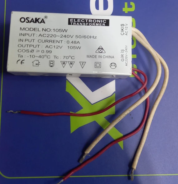 OSAKA Elektronik trafo 12V 105W