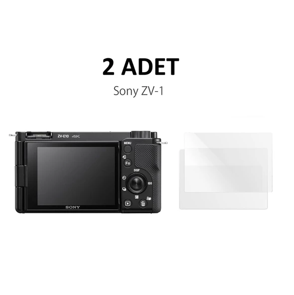 Tfy Store SONY ZV-1F Vlog Kamera Uyumlu 2 ADET Şeffaf Ekran koruyucu Nano Jelatin - Resim 2