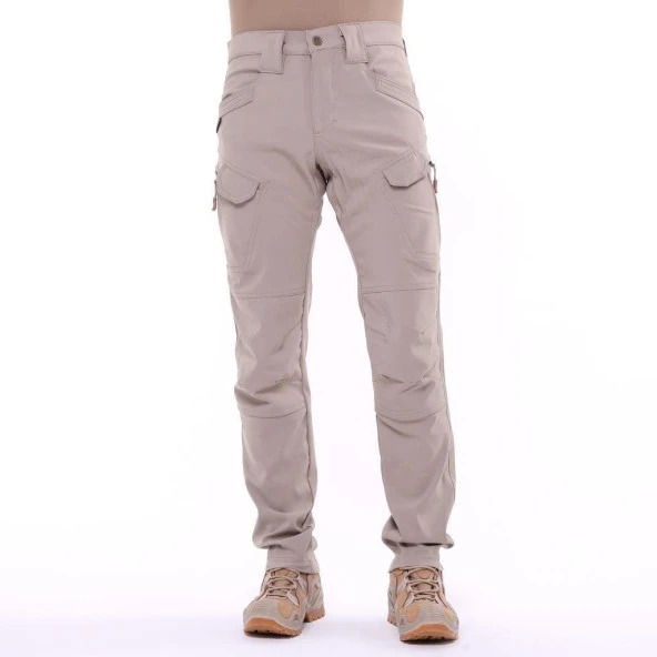 Likralı Outdoor Taktik Pantolon BEJ - 5