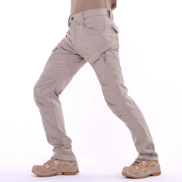 Likralı Outdoor Taktik Pantolon BEJ - 6
