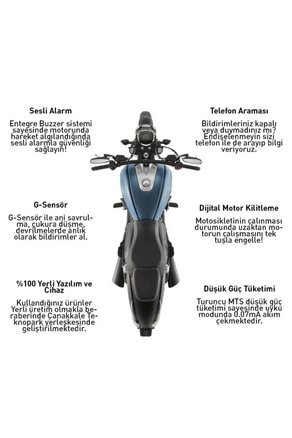 Turuncu Motosiklet Takip Cihazı (24 Aylık) ve Buzzer Cihazı - Mobil Araç Takip Cihazı - 3