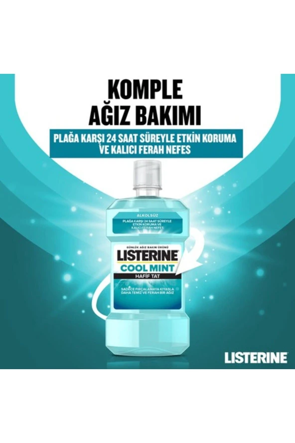 LİSTERİNE COOL MİNT HAFİF TAT ALKOLSÜZ AĞIZ BAKIM SUYU 500 ML - 2