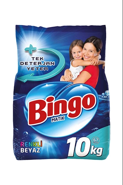 Bingo Matik 10  Kg Renkli Beyaz