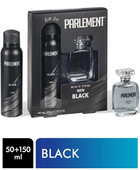 Parlement Set Bay Black 50+150ml