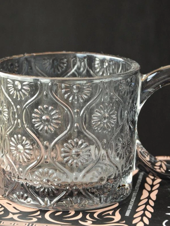 Hicheo Cam Bardak-Kupa Gri 200 ml